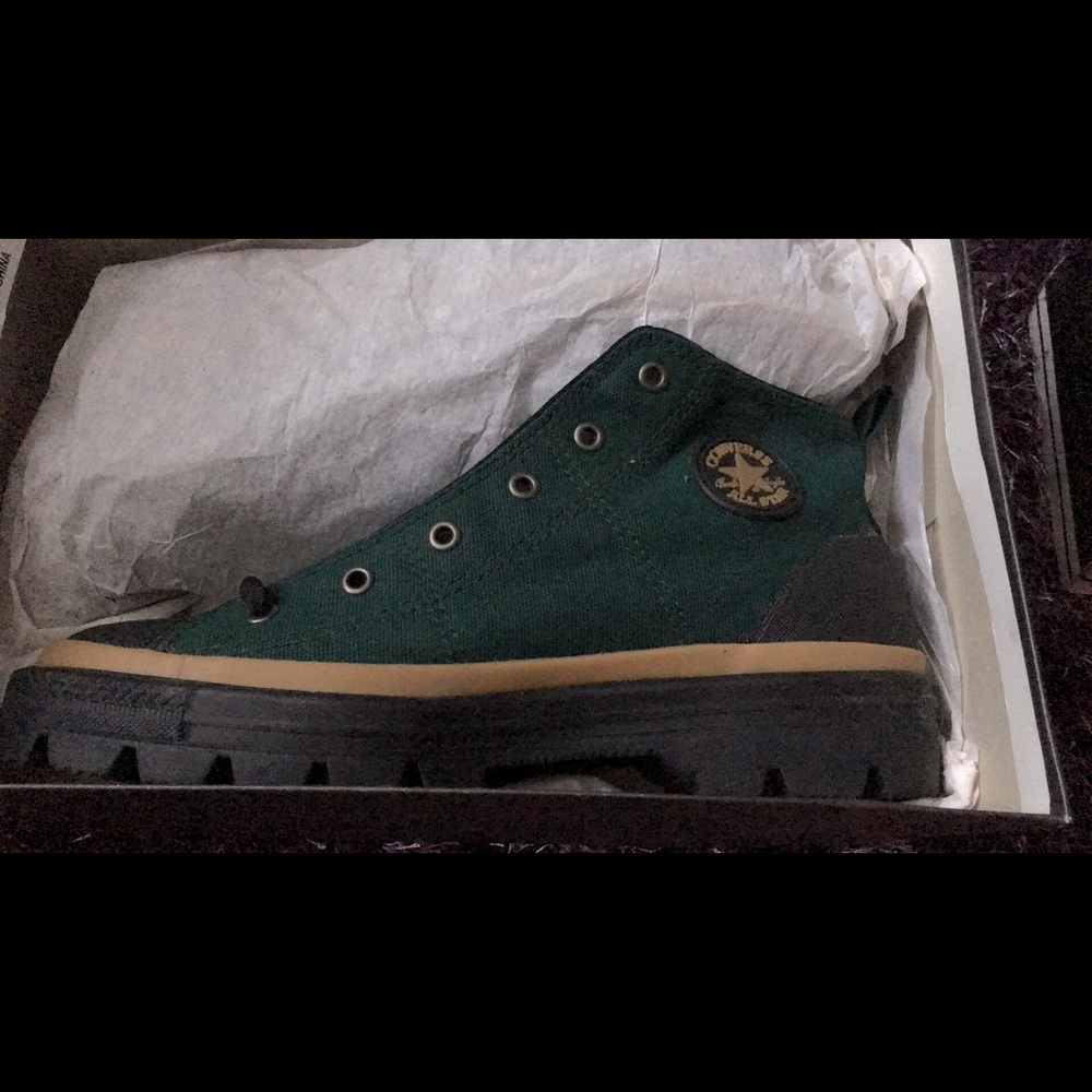 Converse green and gold